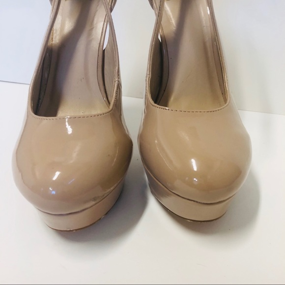 🛍 Nude platform heels w ankle strap - Picture 3 of 8